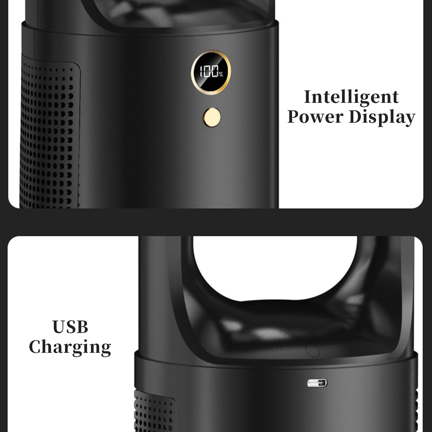 Bladeless Fan with LED Light, 13 inch Personal Desk Fan, with 6 Speeds and 3 Light Modes, for Bedroom Home Office Desktop