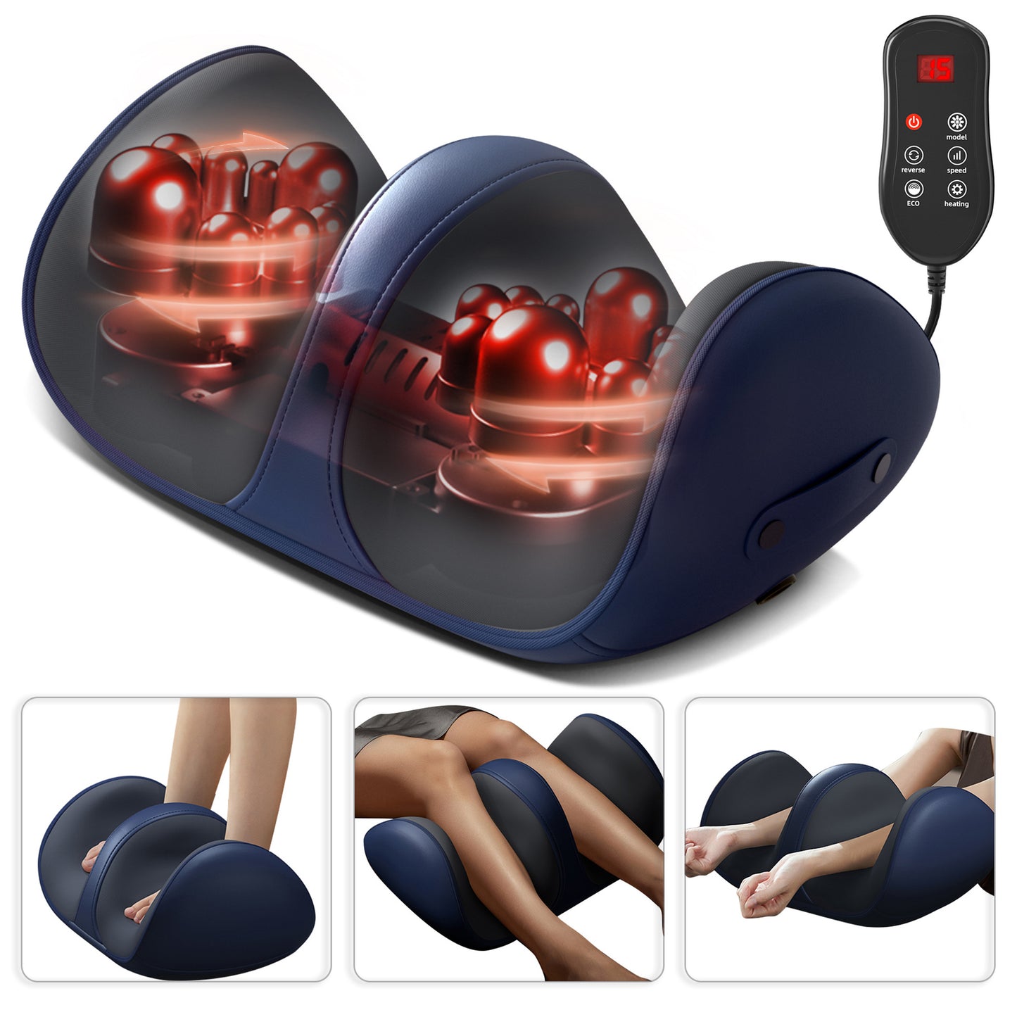 Brochao Shiatsu Foot Massager with Heat, Kneading Foot Massage Machine with Remote for Tired Foot Blood