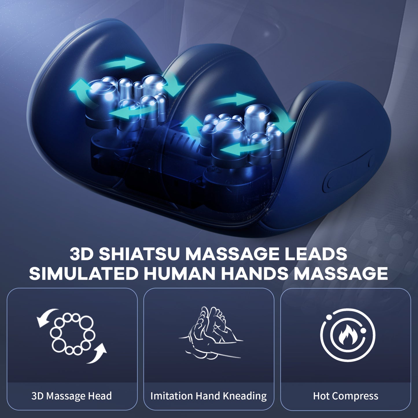 Brochao Shiatsu Foot Massager with Heat, Kneading Foot Massage Machine with Remote for Tired Foot Blood