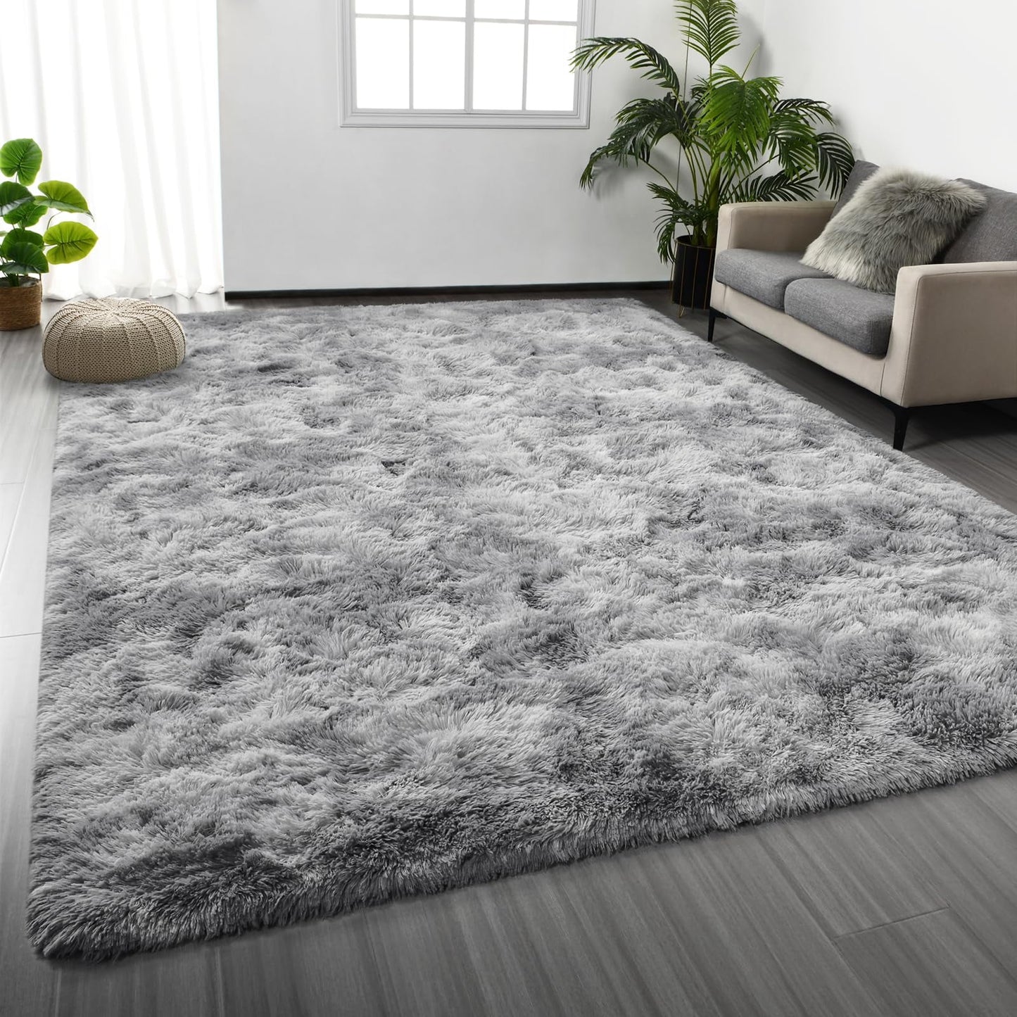 Area Rug for Living Room,Brochao 5ft x 8ft Ultra Shag Area Rug Fluffy Rug,Soft Fuzzy Non-Slip Carpet Mat for Home Decor
