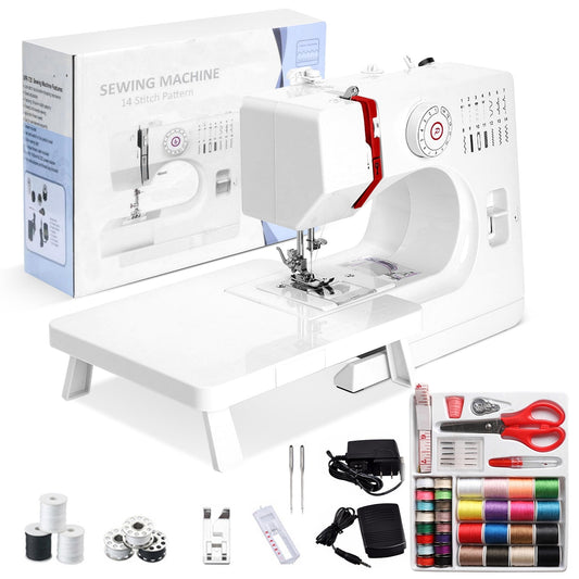 Multi-functional Tabletop Mini Sewing Machine, 14 Thread Twin Needle