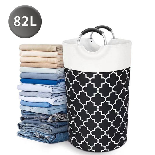 82L Collapsible Laundry Hamper,Oxford Fabric Waterproof Clothes Clover Storage Hamper