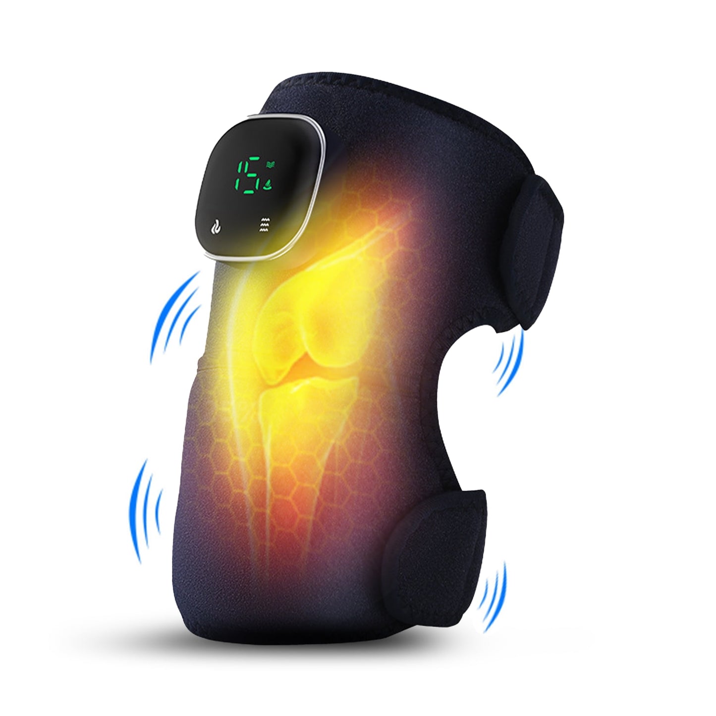 Heating Knee Massager, Brochao 3-in-1 Knee Shoulder Elbow Cordless Massager with Heat Therapy and Vibration for Circulation and Pain Relief, 1 Pcs